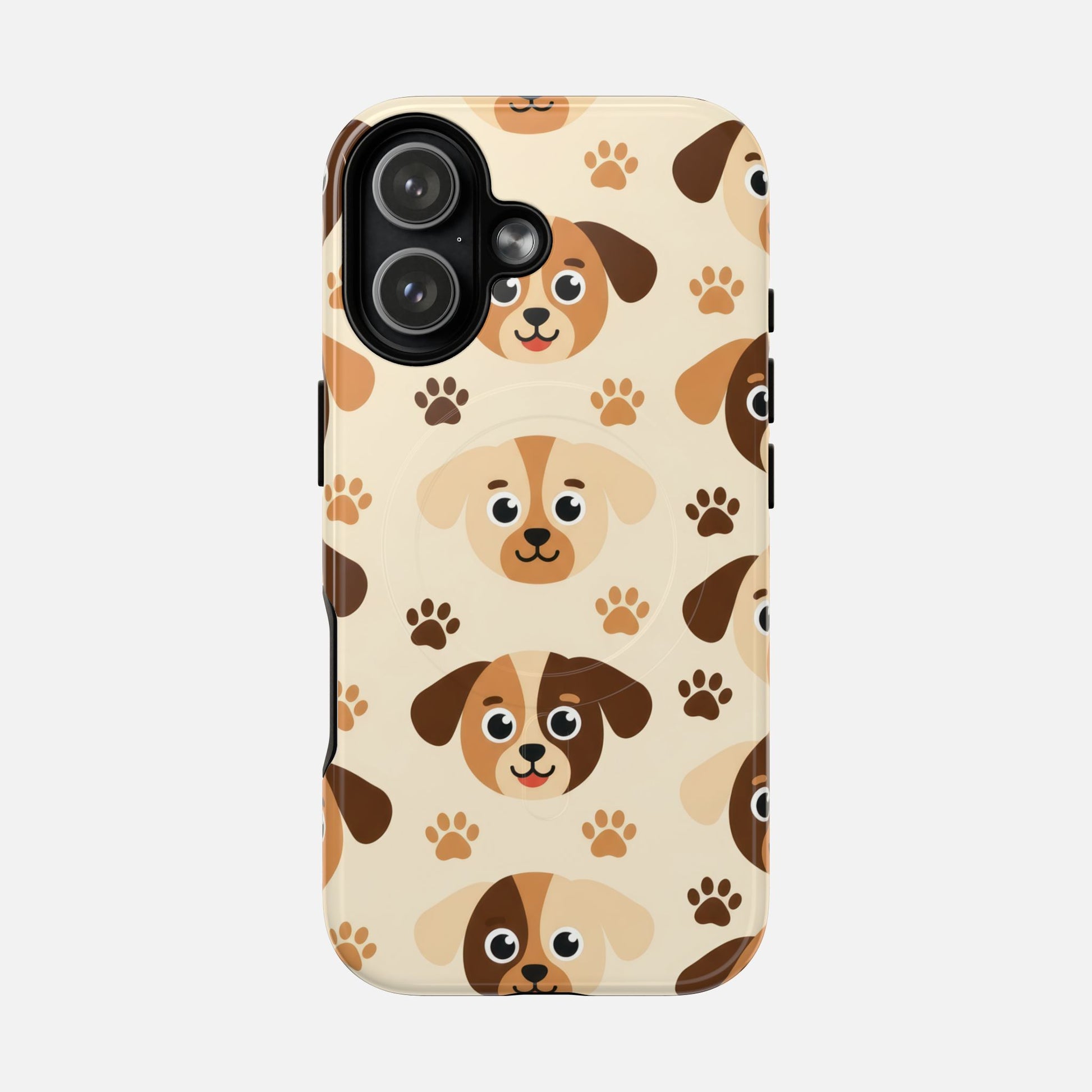 Cute Cartoon Puppy Paw Tough Magnetic Phone Case iPhone 17 Glossy Phone Case