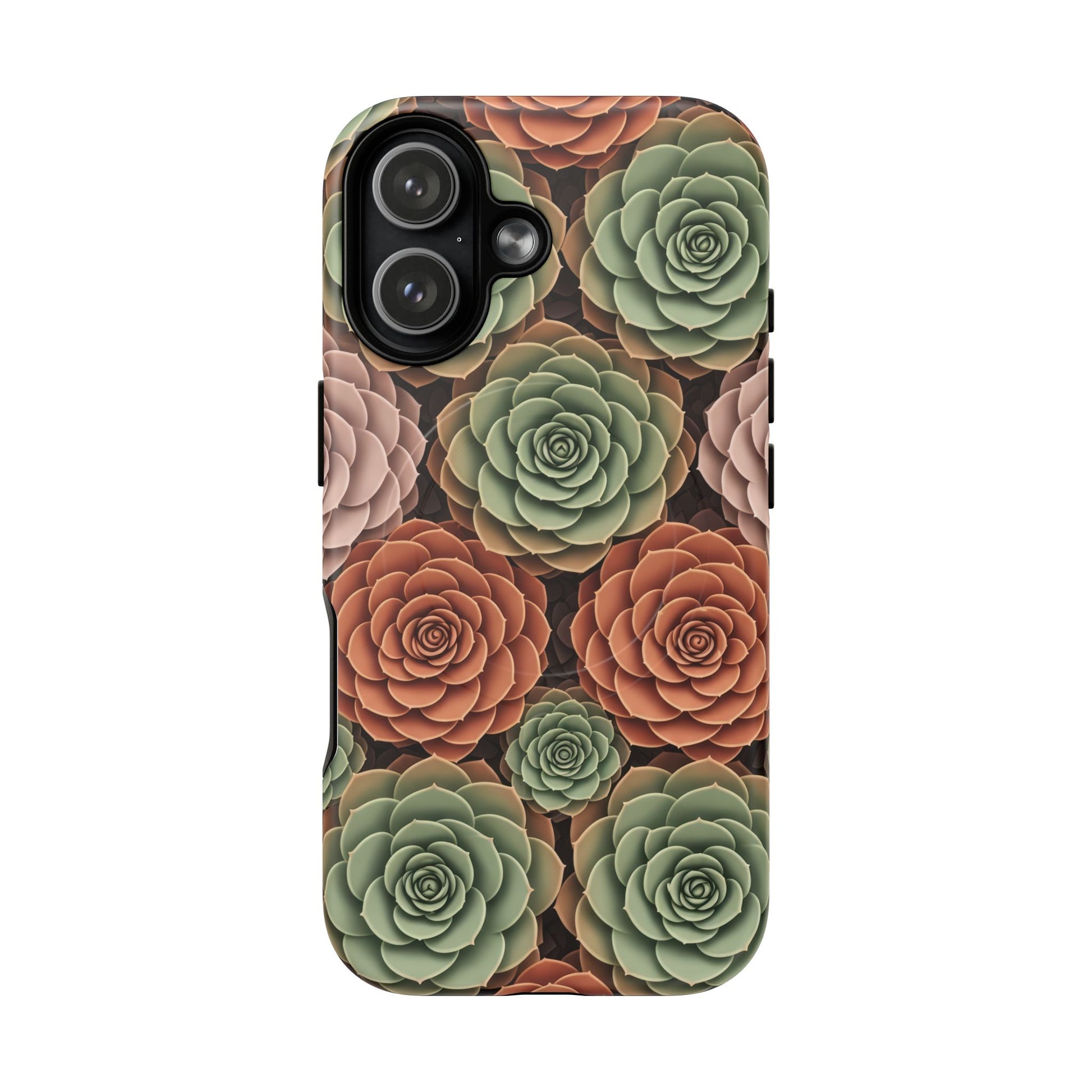 Magnetic Tough Case — Autumn Succulent Floral Phone Cover iPhone 17 Matte Phone Case