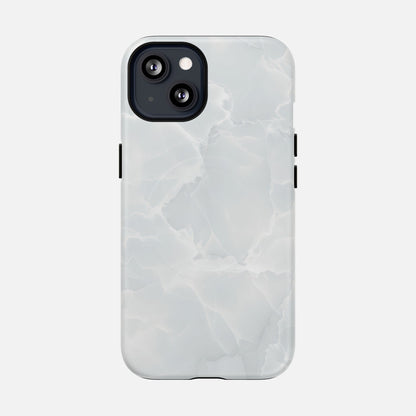 Marble White iPhone Case — Tough Magnetic | MagSafe Compatible