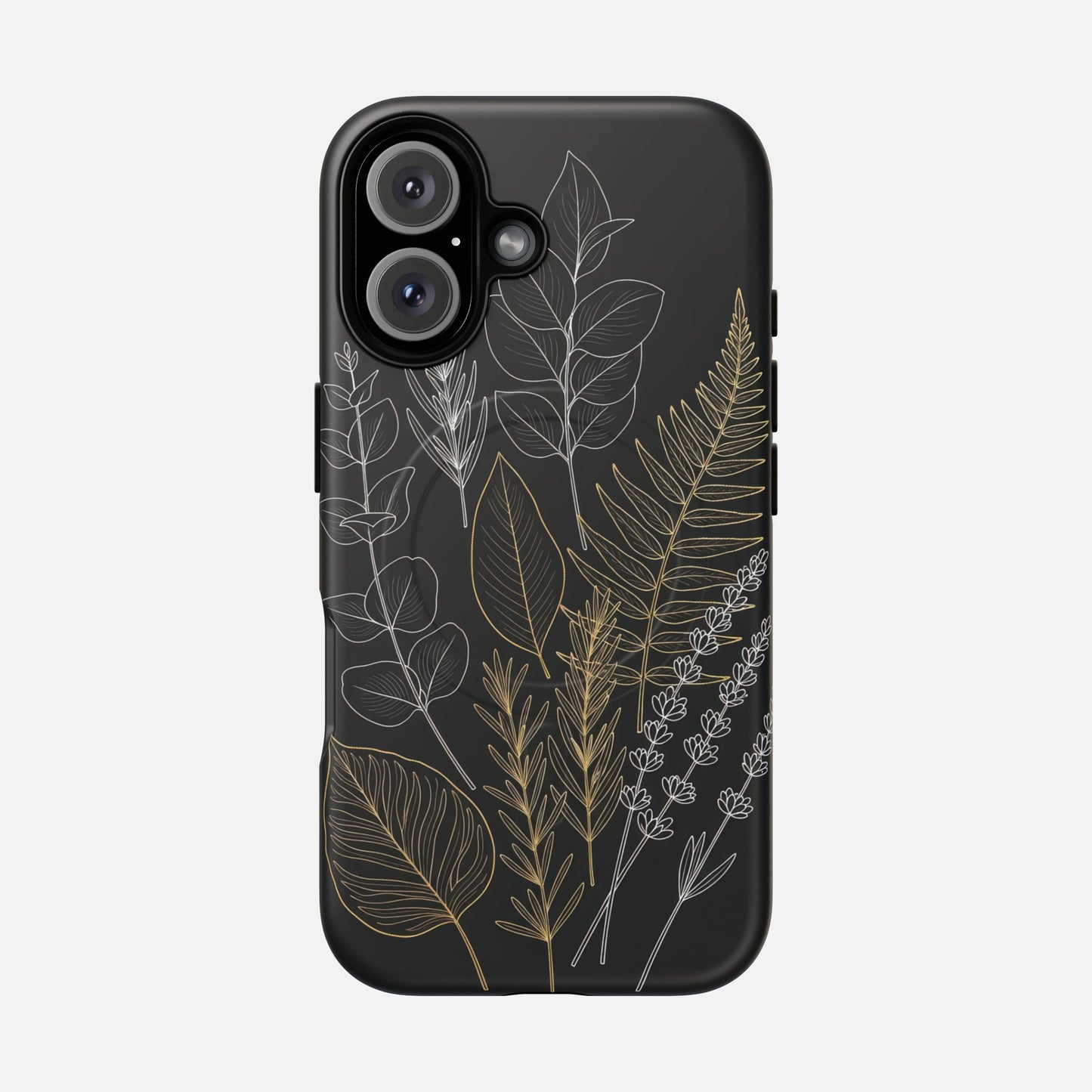 Tough Magnetic Case — Botanical Gold & Silver Fern Phone Cover iPhone 16 Matte Phone Case