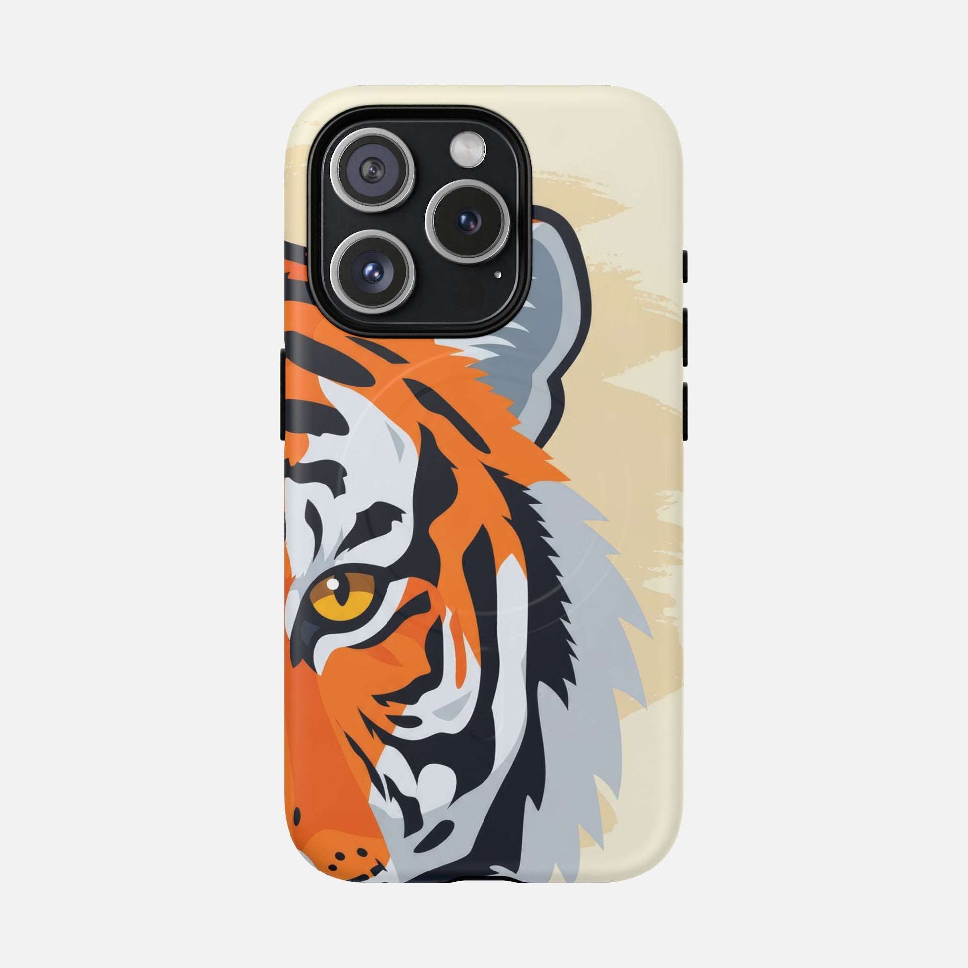 Tiger Face Magnetic Phone Case — Tough Protective Magnetic Cover iPhone 15 Pro Matte Phone Case
