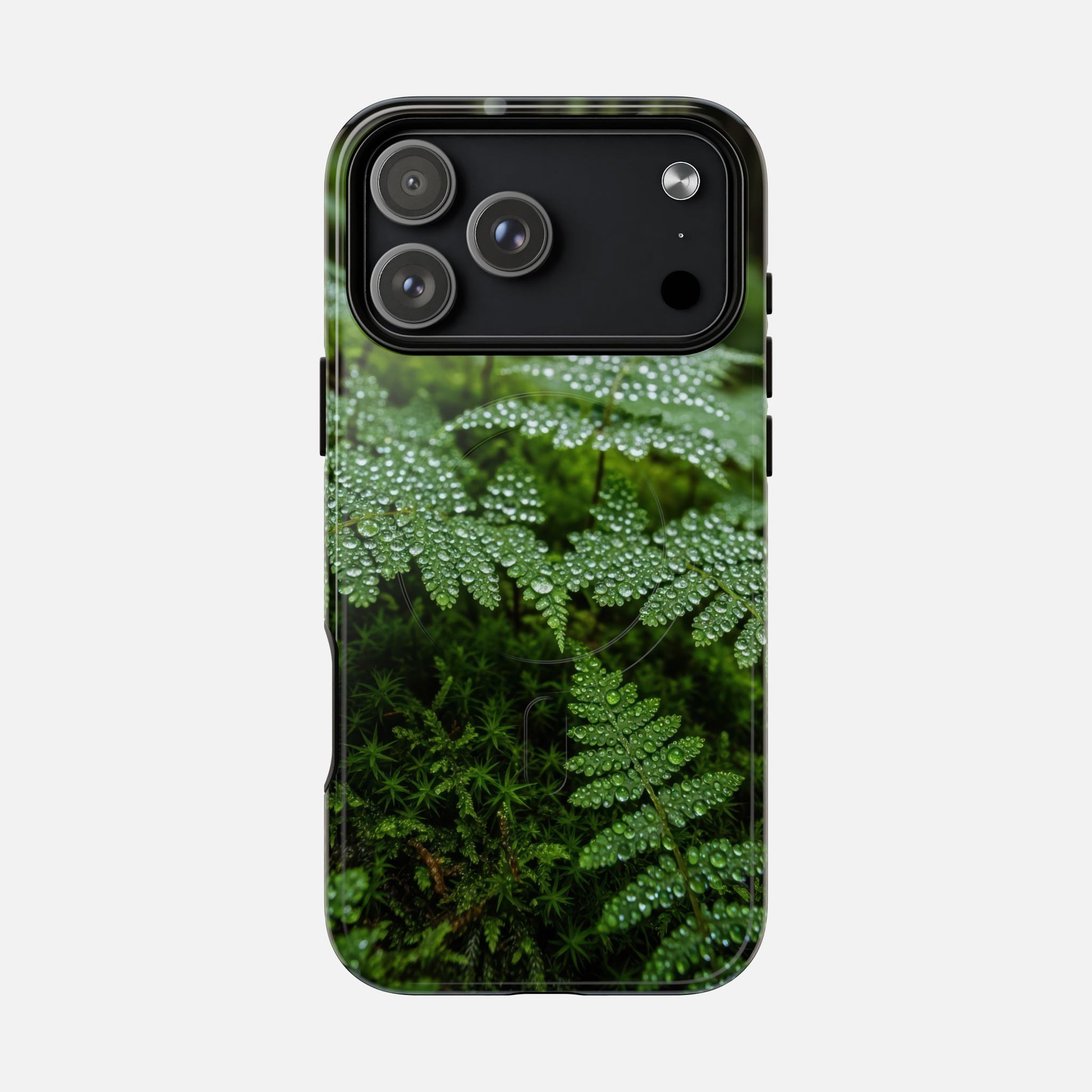 Fern Dew Tough Magnetic Phone Case — Nature Photography Protective Cover iPhone 17 Pro Max Glossy Phone Case