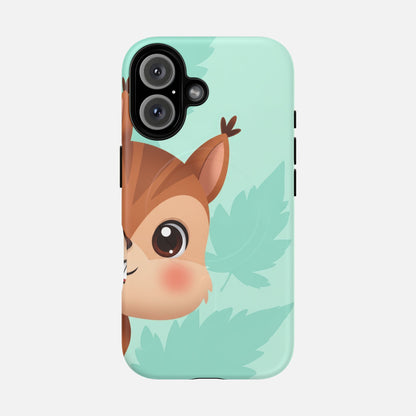 Cute Squirrel With Mint Leaves iPhone Case — Tough Magnetic | MagSafe Compatible