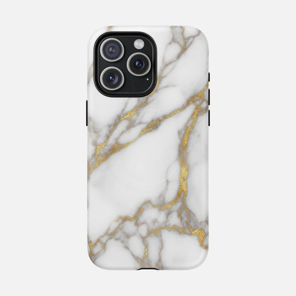 Marble Gold iPhone Case — Tough Magnetic | MagSafe Compatible