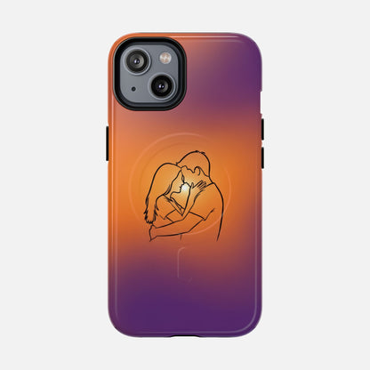 Romantic Sunset Couple iPhone Case — Tough Magnetic | MagSafe Compatible