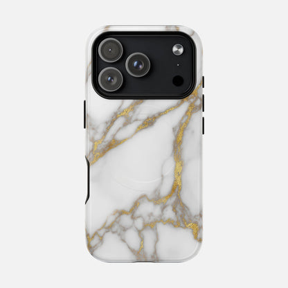 Marble Gold iPhone Case — Tough Magnetic | MagSafe Compatible