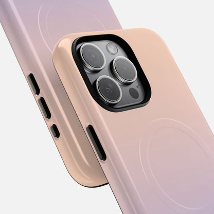 Gradient With Rose Gold to Lavender iPhone Case — Tough Magnetic | MagSafe Compatible