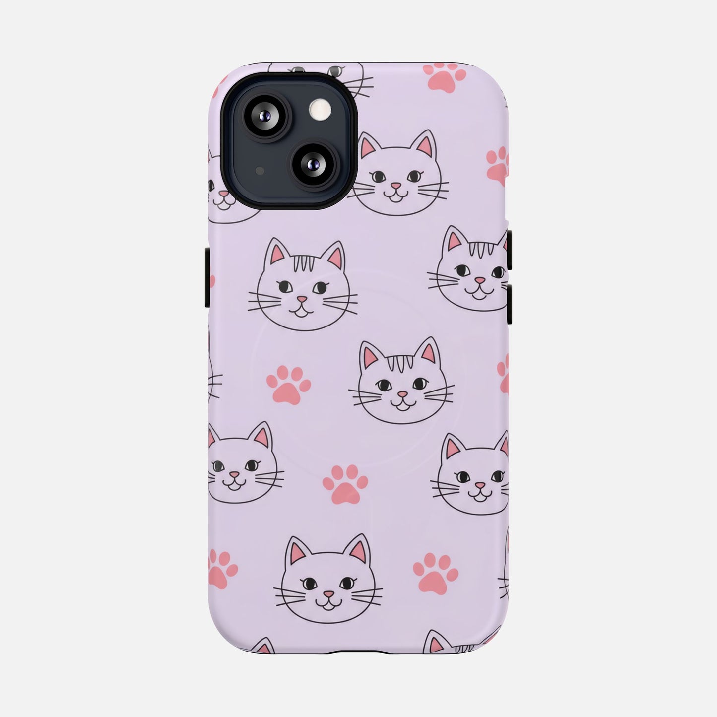 Cute Pink Cat Paw iPhone Case — Tough Magnetic | MagSafe Compatible