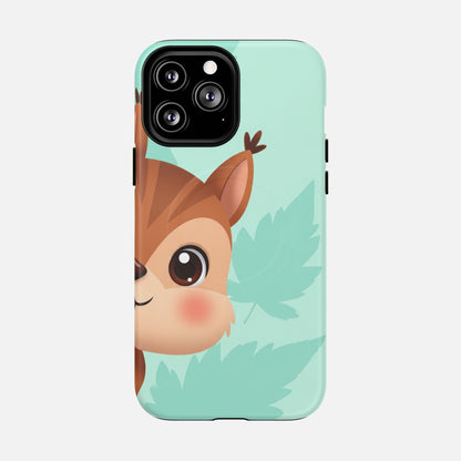 Cute Squirrel With Mint Leaves iPhone Case — Tough Magnetic | MagSafe Compatible