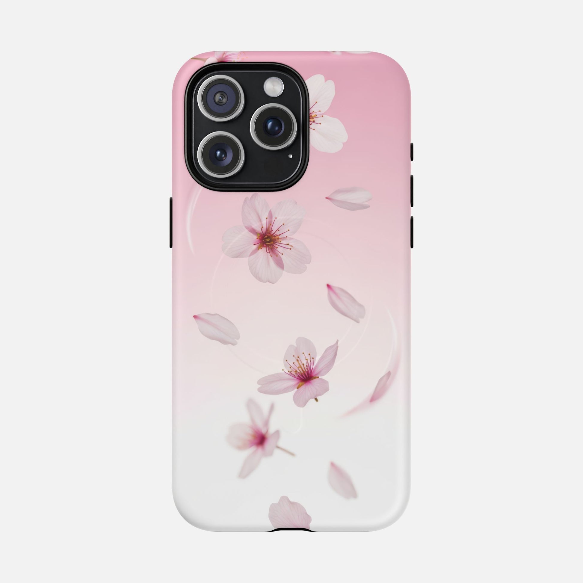 Floral Sakura Tough Magnetic Phone Case — Pink Cherry Blossom Design iPhone 15 Pro Max Matte Phone Case