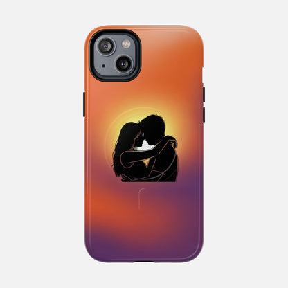 Romantic Sunset Silhouette Couple iPhone Case — Tough Magnetic | MagSafe Compatible