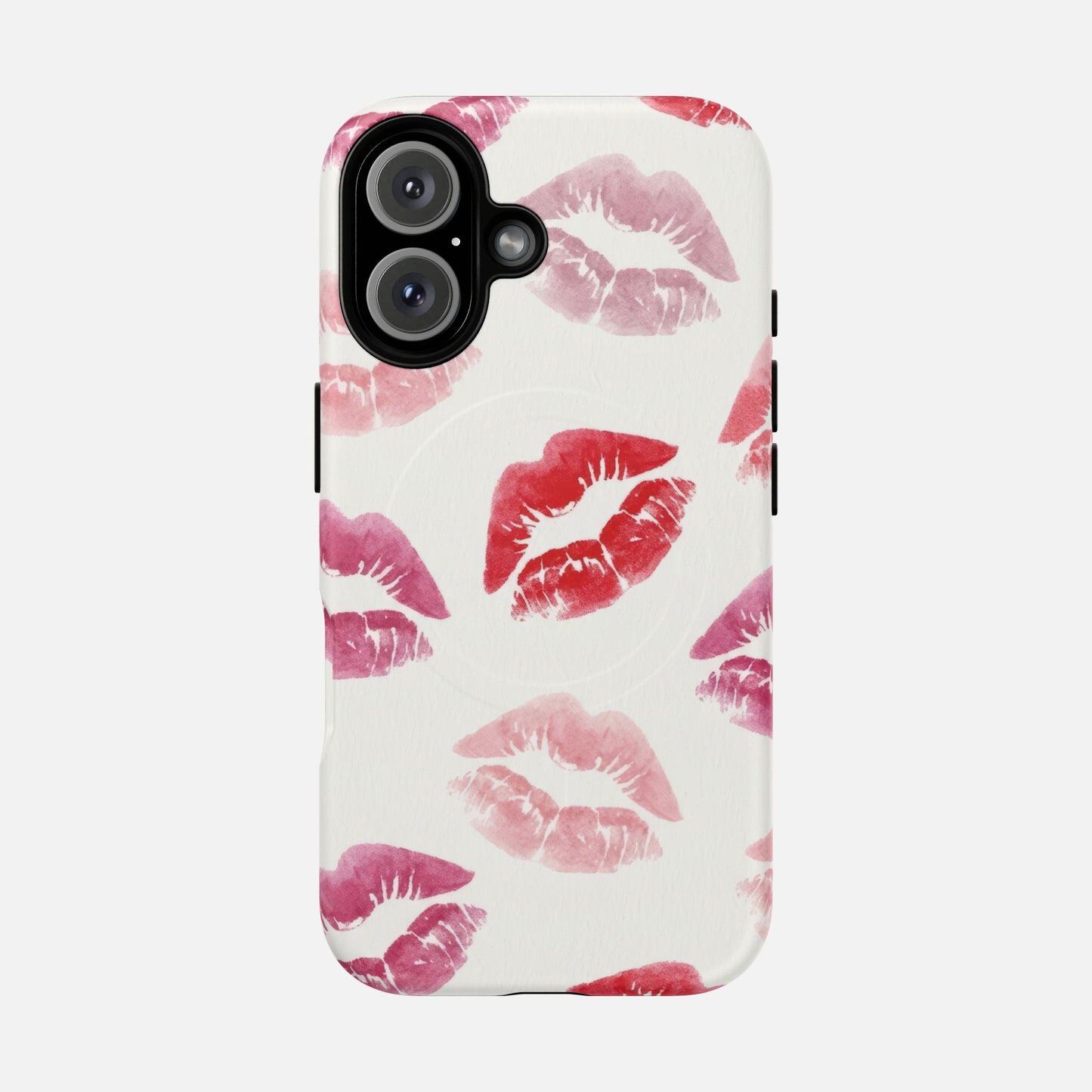 Pink Kiss Print iPhone Case — Tough Magnetic | MagSafe Compatible