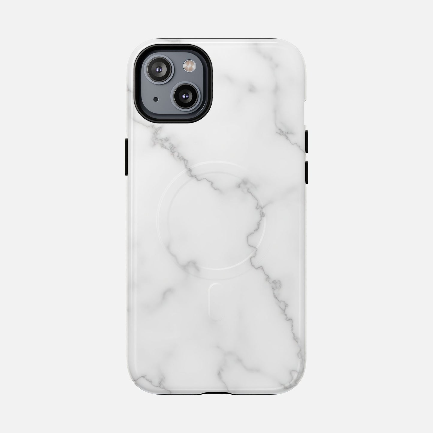 White Marble iPhone Case — Tough Magnetic | MagSafe Compatible