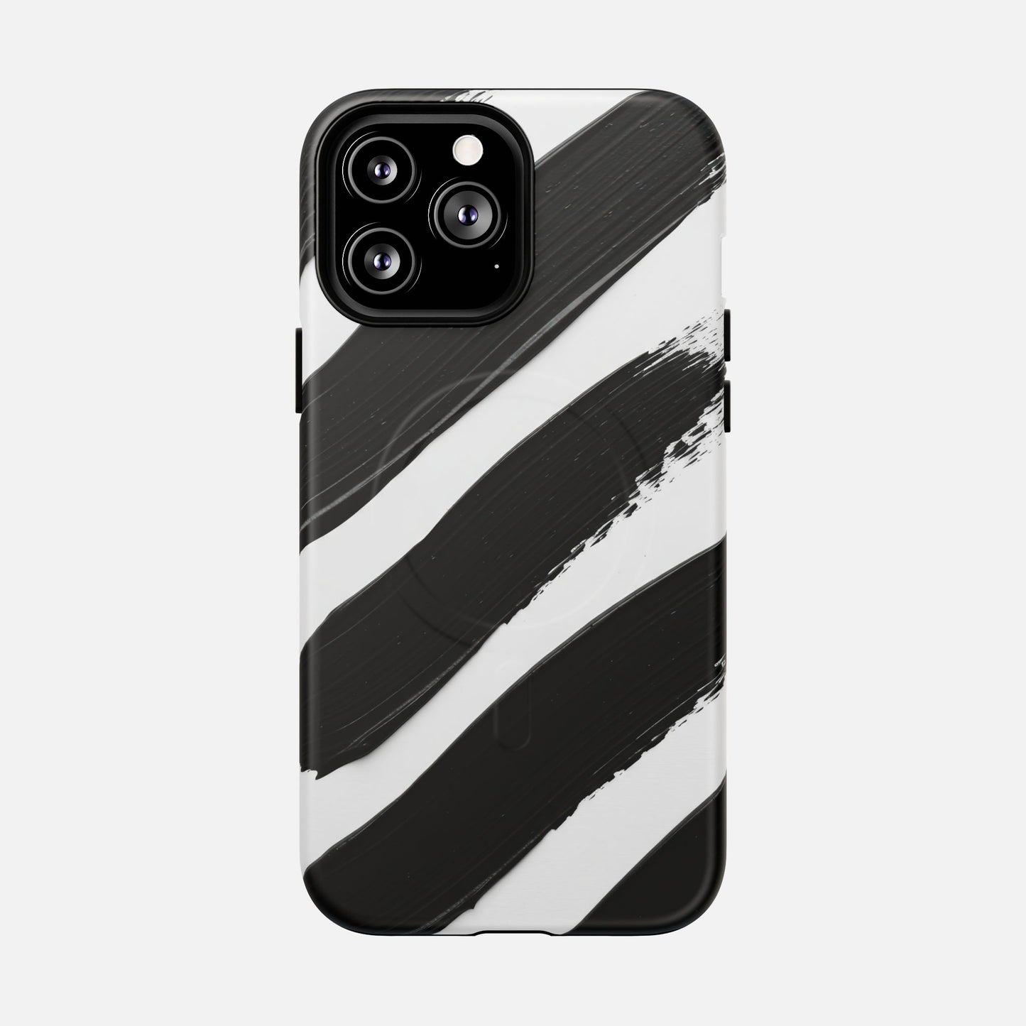 Abstract Black Brushstroke iPhone Case — Tough Magnetic | MagSafe Compatible