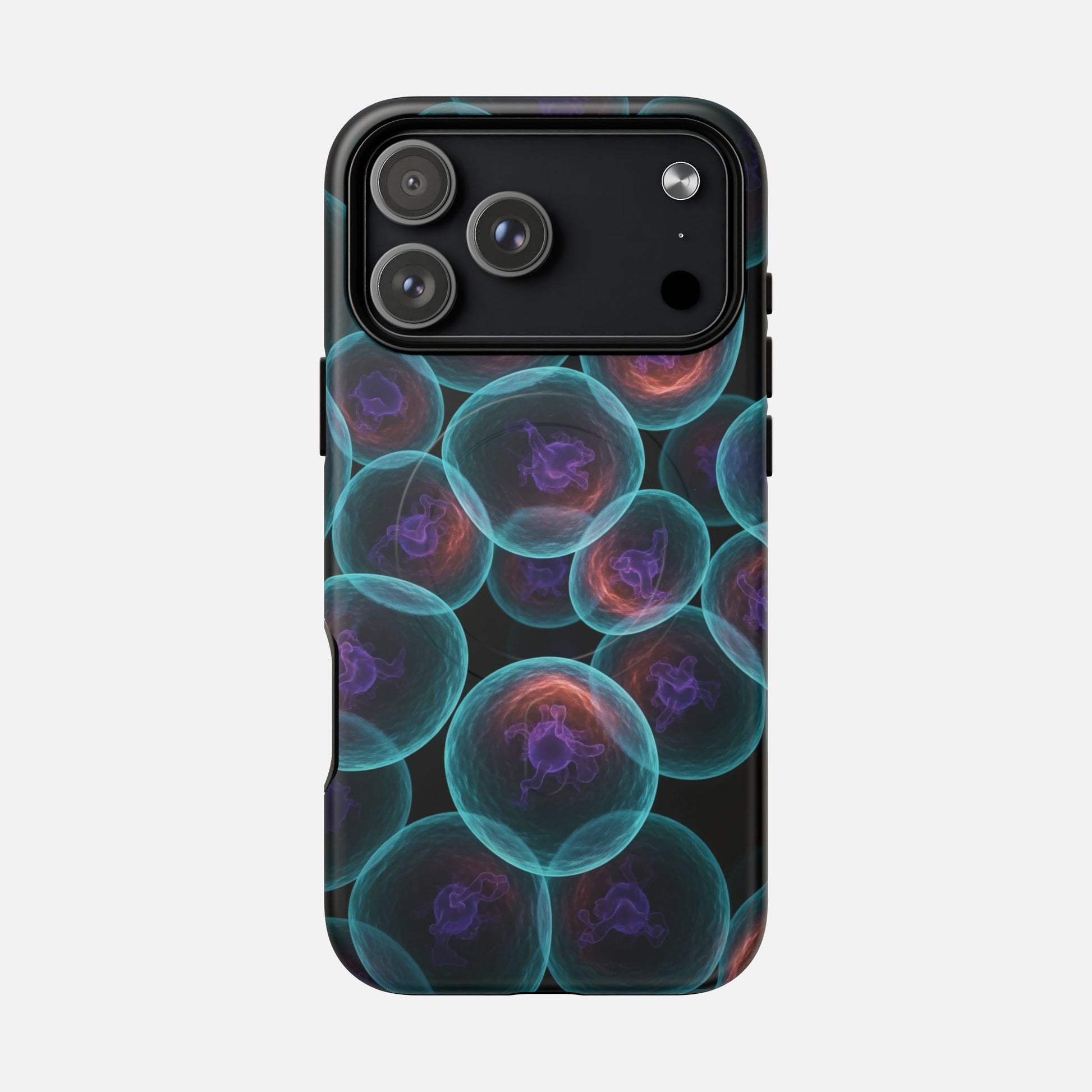 Abstract Neon Bubbles Magnetic Phone Case — Protective Tough Magnetic iPhone Cover iPhone 17 Pro Max Matte Phone Case