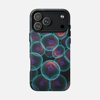 Abstract Neon Bubbles Magnetic Phone Case — Protective Tough Magnetic iPhone Cover iPhone 17 Pro Max Matte Phone Case