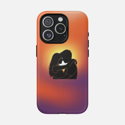 Romantic Sunset Silhouette Couple iPhone Case — Tough Magnetic | MagSafe Compatible