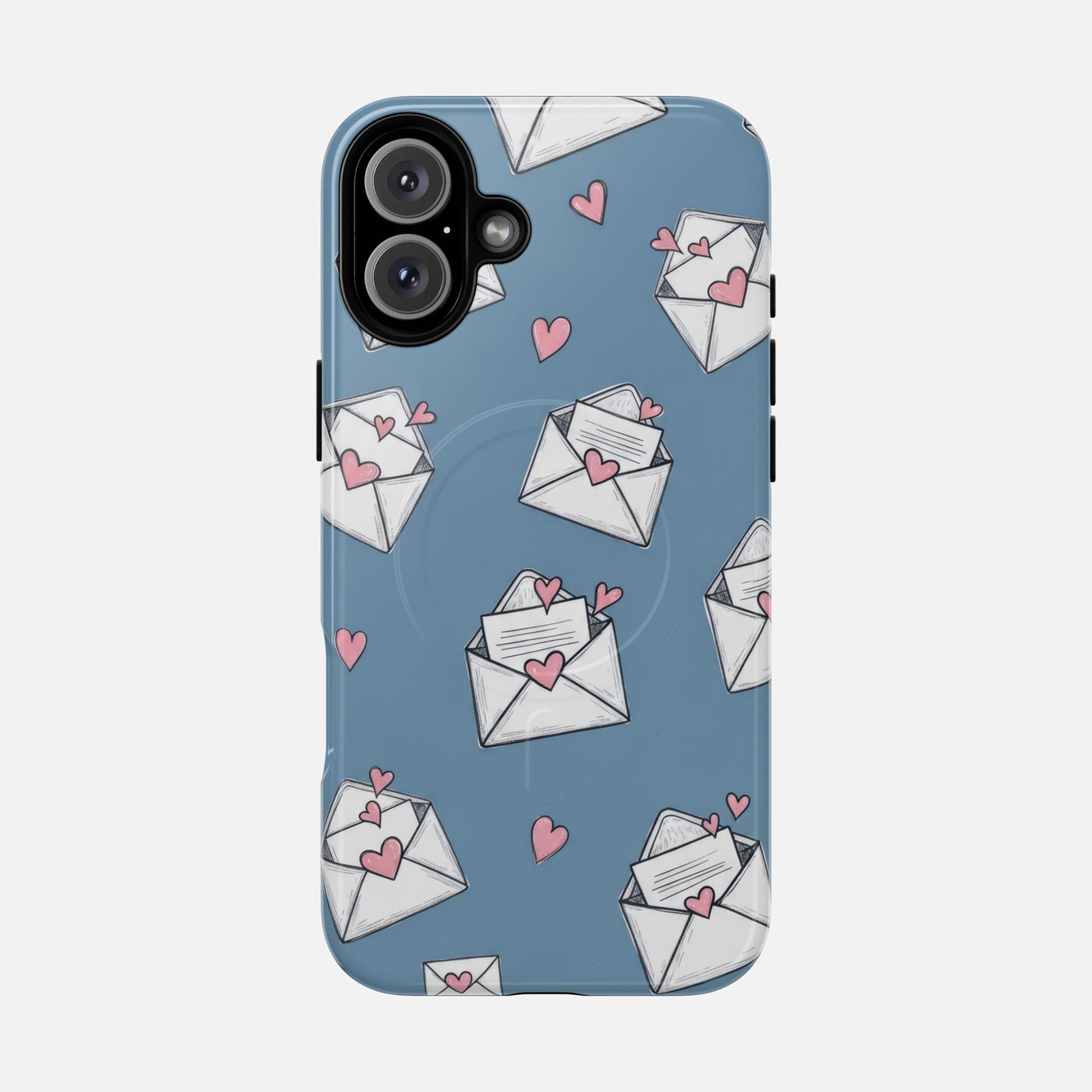 Love Letter Envelopes Pattern iPhone Case — Tough Magnetic | MagSafe Compatible