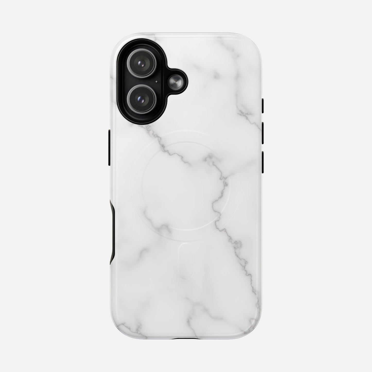 White Marble iPhone Case — Tough Magnetic | MagSafe Compatible