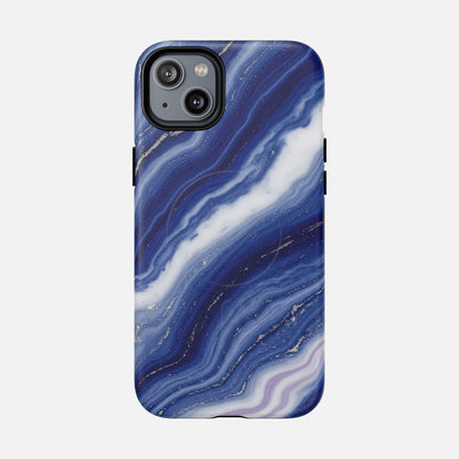 Blue Agate iPhone Case — Tough Magnetic | MagSafe Compatible