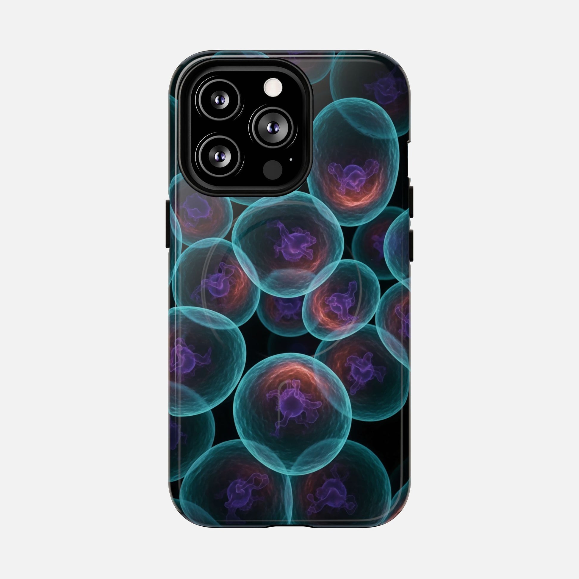 Abstract Neon Bubbles Magnetic Phone Case — Protective Tough Magnetic iPhone Cover iPhone 13 Pro Glossy Phone Case
