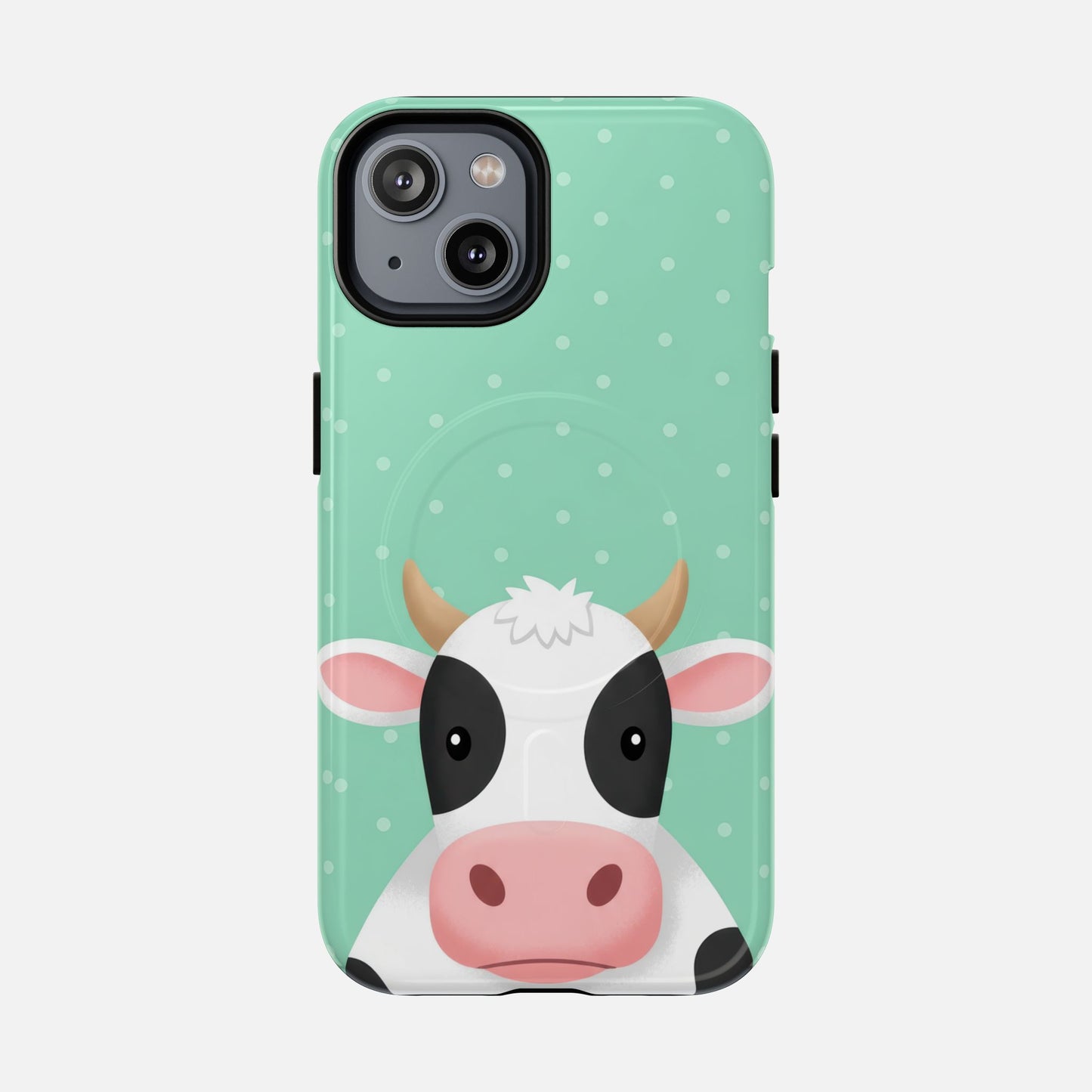 Cow Cartoon iPhone Case — Tough Magnetic | MagSafe Compatible