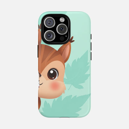 Cute Squirrel With Mint Leaves iPhone Case — Tough Magnetic | MagSafe Compatible