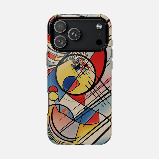 Abstract Geometric Phone Case — Colorful Modern Art Tough Magnetic Case iPhone 17 Pro Max Glossy Phone Case