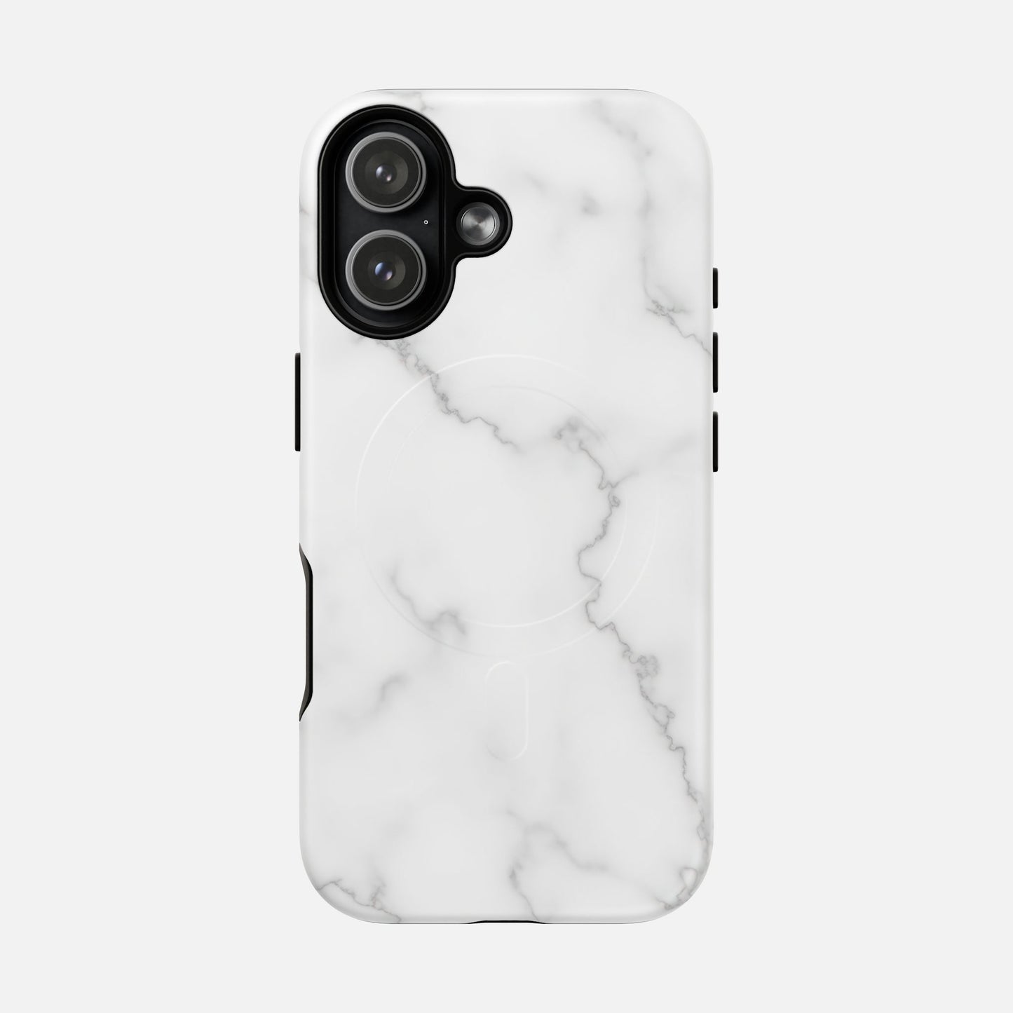 White Marble iPhone Case — Tough Magnetic | MagSafe Compatible