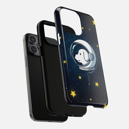 Cute Space Puppy With Stars iPhone Case — Tough Magnetic | MagSafe Compatible