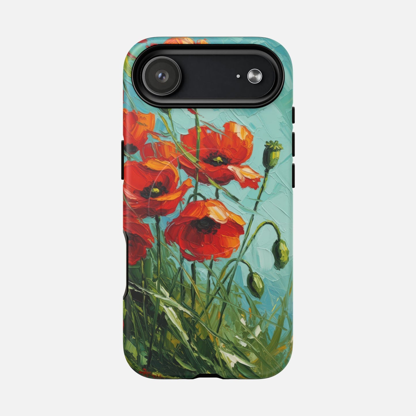 Poppy Field Tough Magnetic Phone Case iPhone 17 Air Matte Phone Case