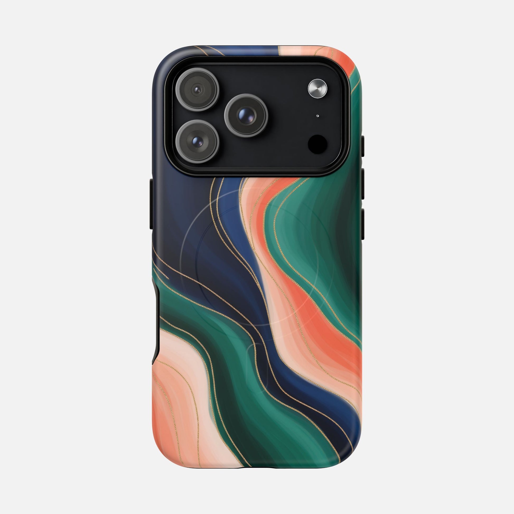 Magnetic Tough Case — Abstract Ocean Wave Design Phone Cover iPhone 17 Pro Matte Phone Case