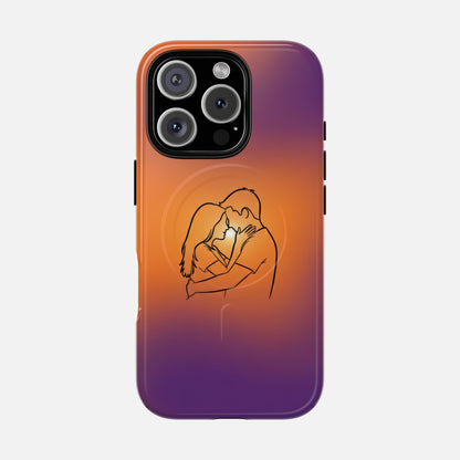 Romantic Sunset Couple iPhone Case — Tough Magnetic | MagSafe Compatible