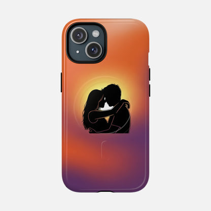 Romantic Sunset Silhouette Couple iPhone Case — Tough Magnetic | MagSafe Compatible