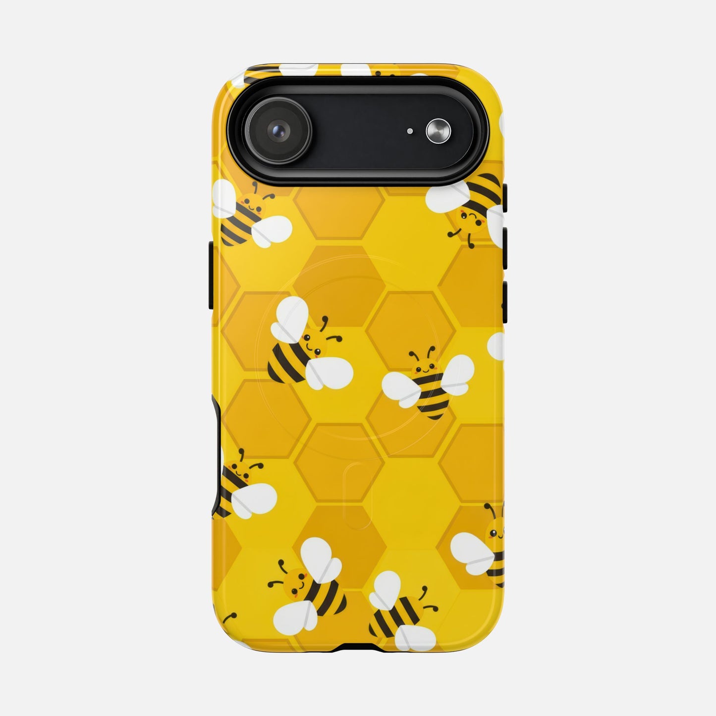 Cute Yellow Bumblebee iPhone Case — Tough Magnetic | MagSafe Compatible