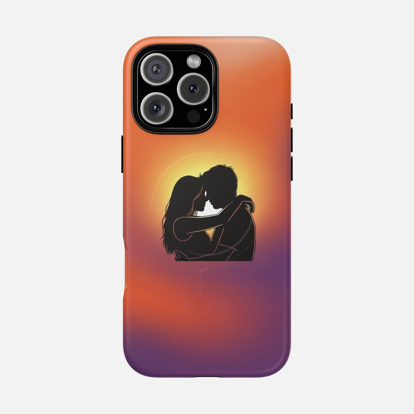 Romantic Sunset Silhouette Couple iPhone Case — Tough Magnetic | MagSafe Compatible