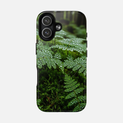 Fern Dew Tough Magnetic Phone Case — Nature Photography Protective Cover iPhone 17 Glossy Phone Case