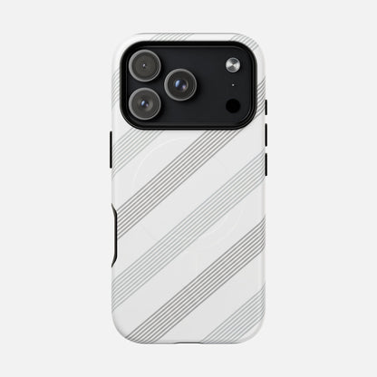 Minimal Diagonal Stripe iPhone Case — Tough Magnetic | MagSafe Compatible