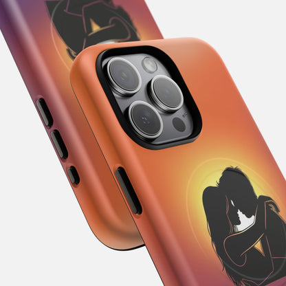 Romantic Sunset Silhouette Couple iPhone Case — Tough Magnetic | MagSafe Compatible