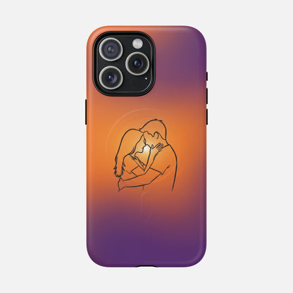 Romantic Sunset Couple iPhone Case — Tough Magnetic | MagSafe Compatible