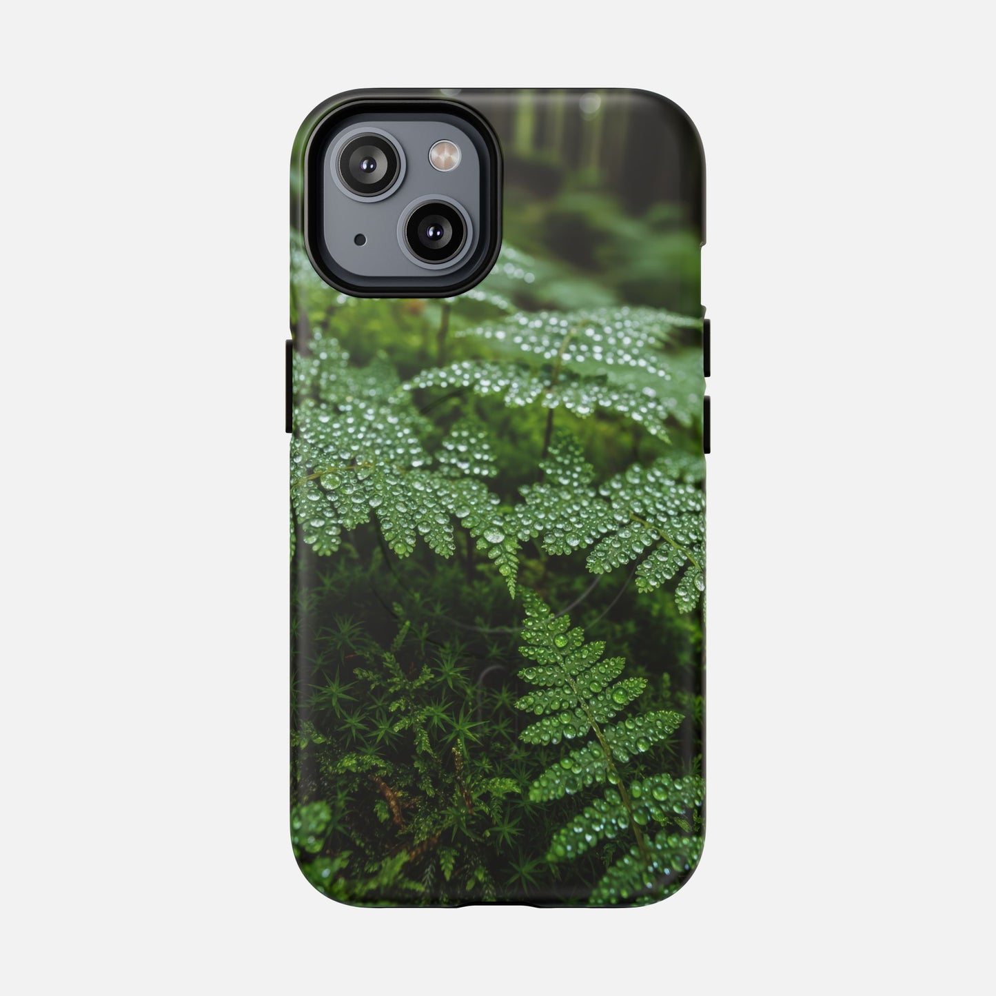 Fern Dew Tough Magnetic Phone Case — Nature Photography Protective Cover iPhone 14 Matte Phone Case