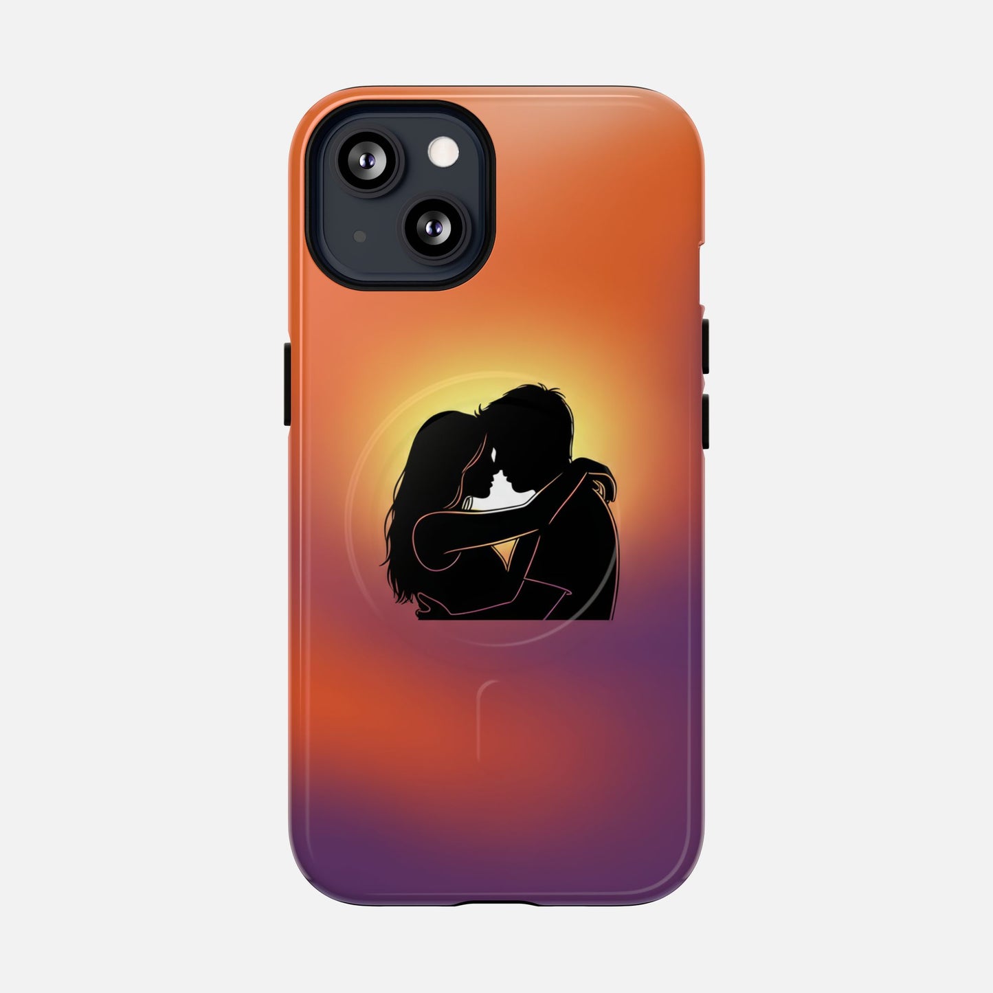 Romantic Sunset Silhouette Couple iPhone Case — Tough Magnetic | MagSafe Compatible