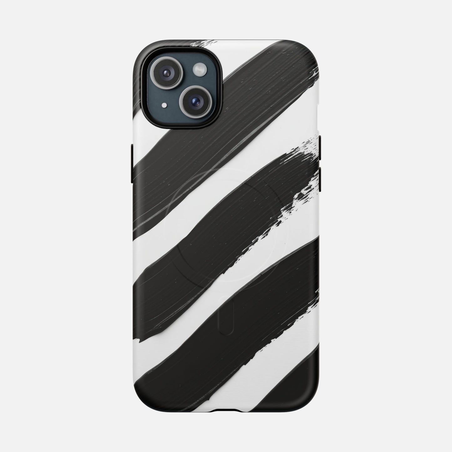 Abstract Black Brushstroke iPhone Case — Tough Magnetic | MagSafe Compatible