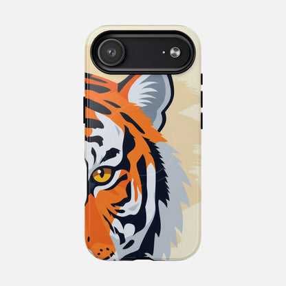 Tiger Face Magnetic Phone Case — Tough Protective Magnetic Cover iPhone 17 Air Glossy Phone Case