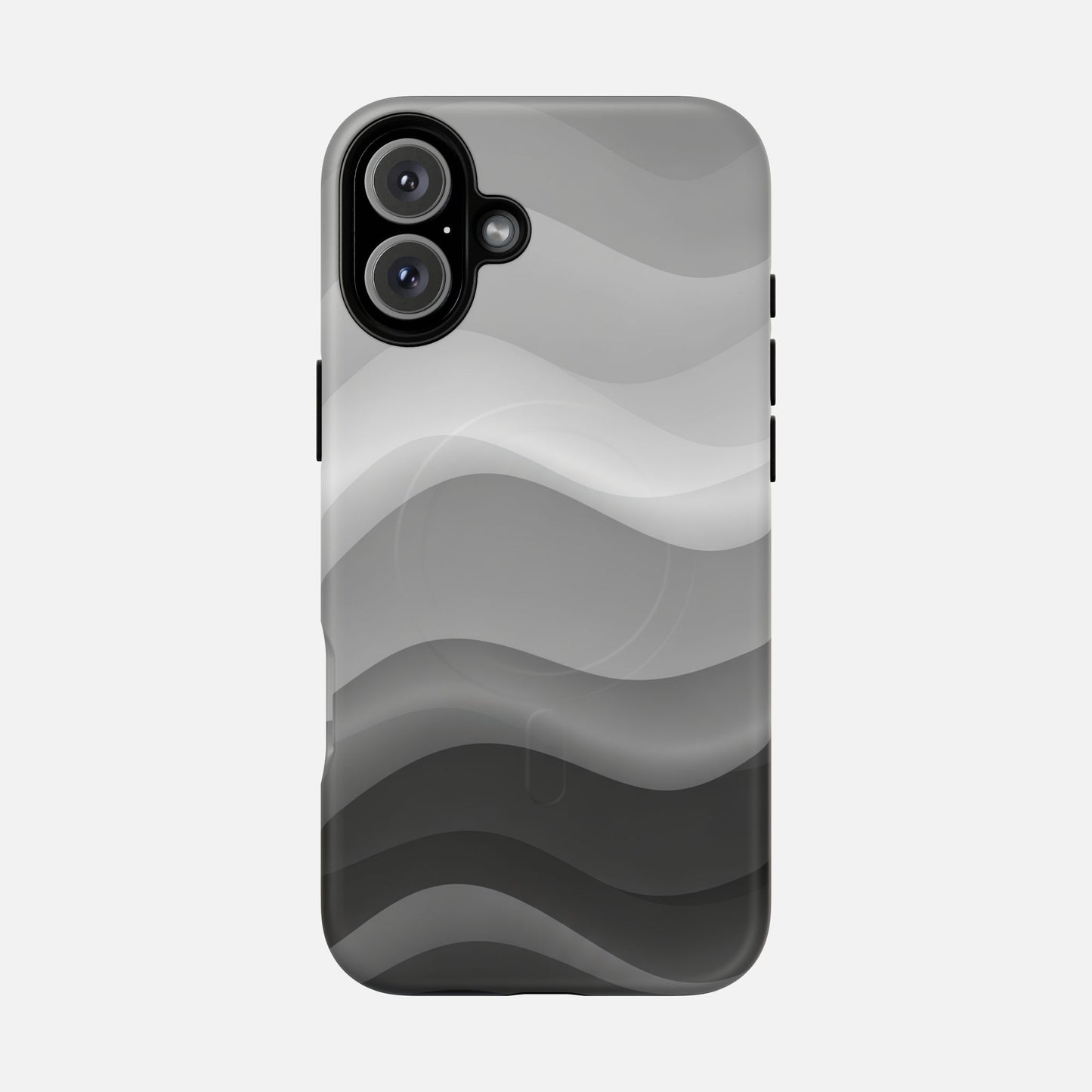 Monochrome Wave iPhone Case — Tough Magnetic | MagSafe Compatible