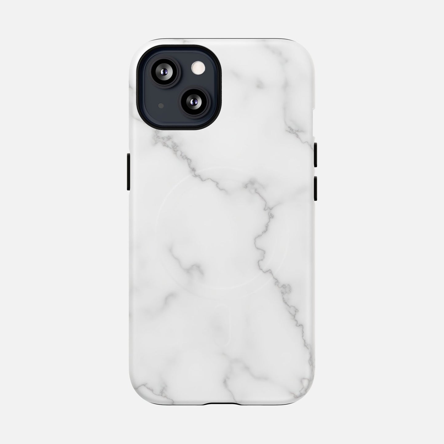 White Marble iPhone Case — Tough Magnetic | MagSafe Compatible