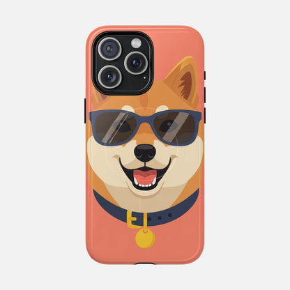 Cool Shiba Inu Sunglasses iPhone Case — Tough Magnetic | MagSafe Compatible