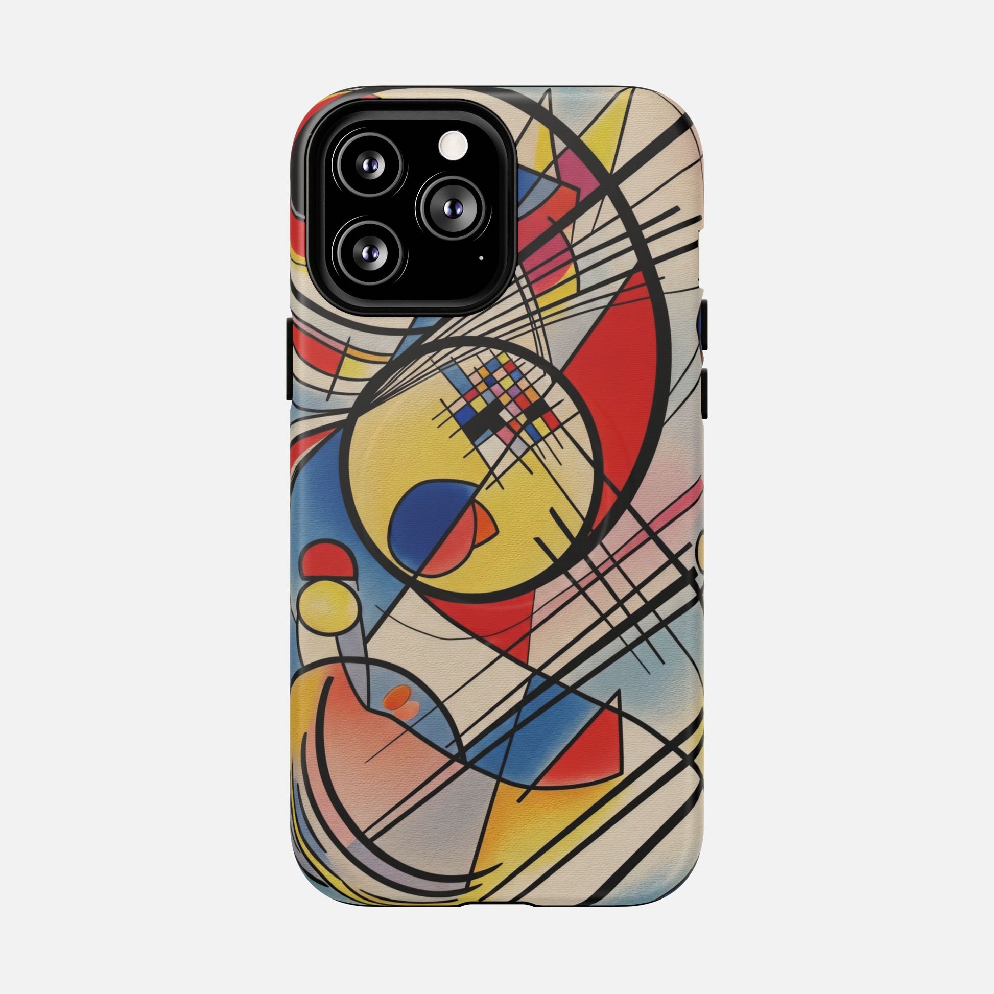 Abstract Geometric Phone Case — Colorful Modern Art Tough Magnetic Case iPhone 13 Pro Max Matte Phone Case
