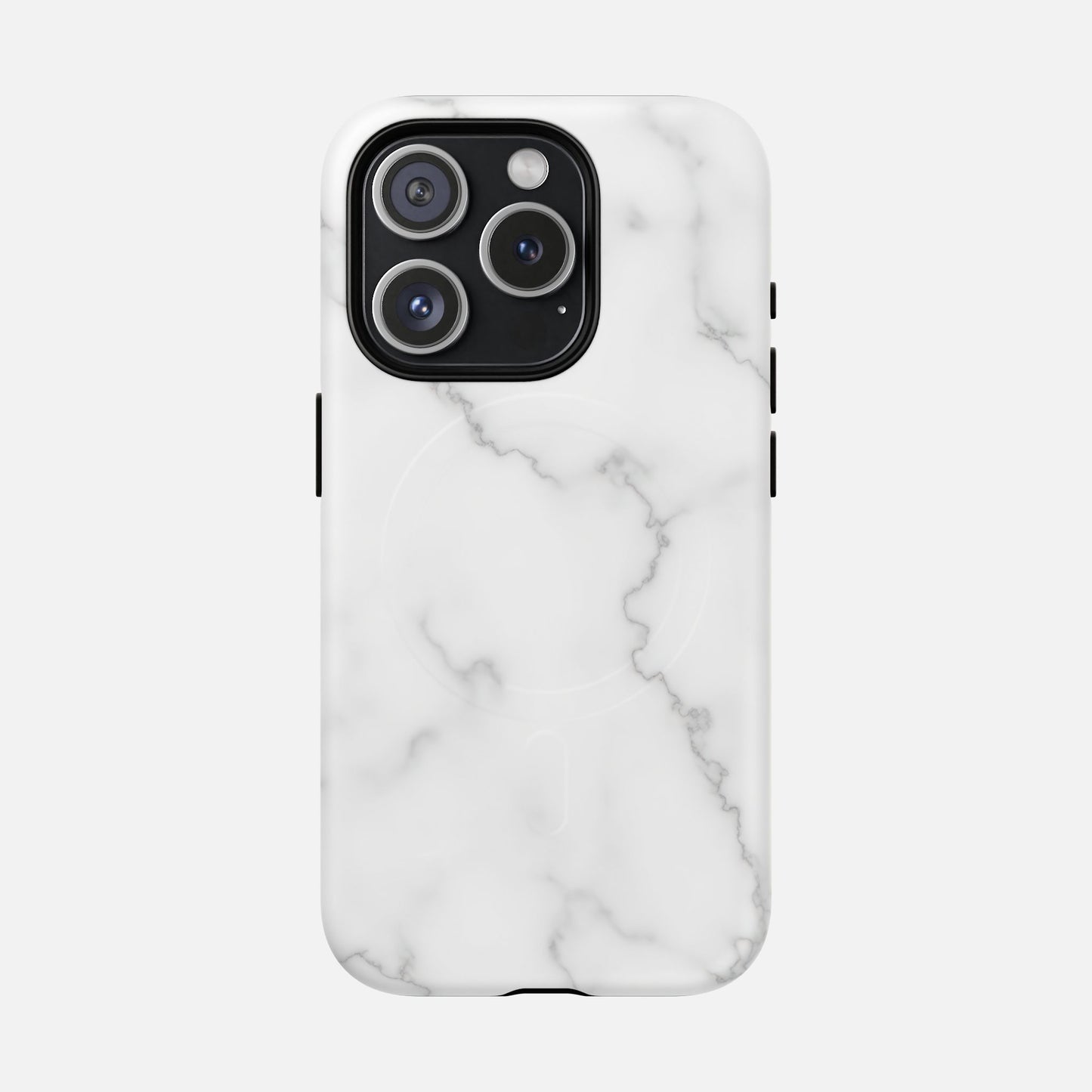 White Marble iPhone Case — Tough Magnetic | MagSafe Compatible