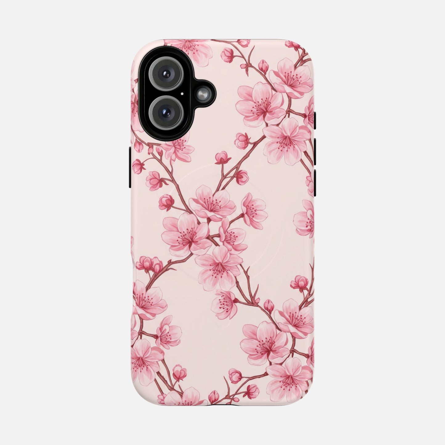 Pink Cherry Blossom iPhone Case — Tough Magnetic | MagSafe Compatible